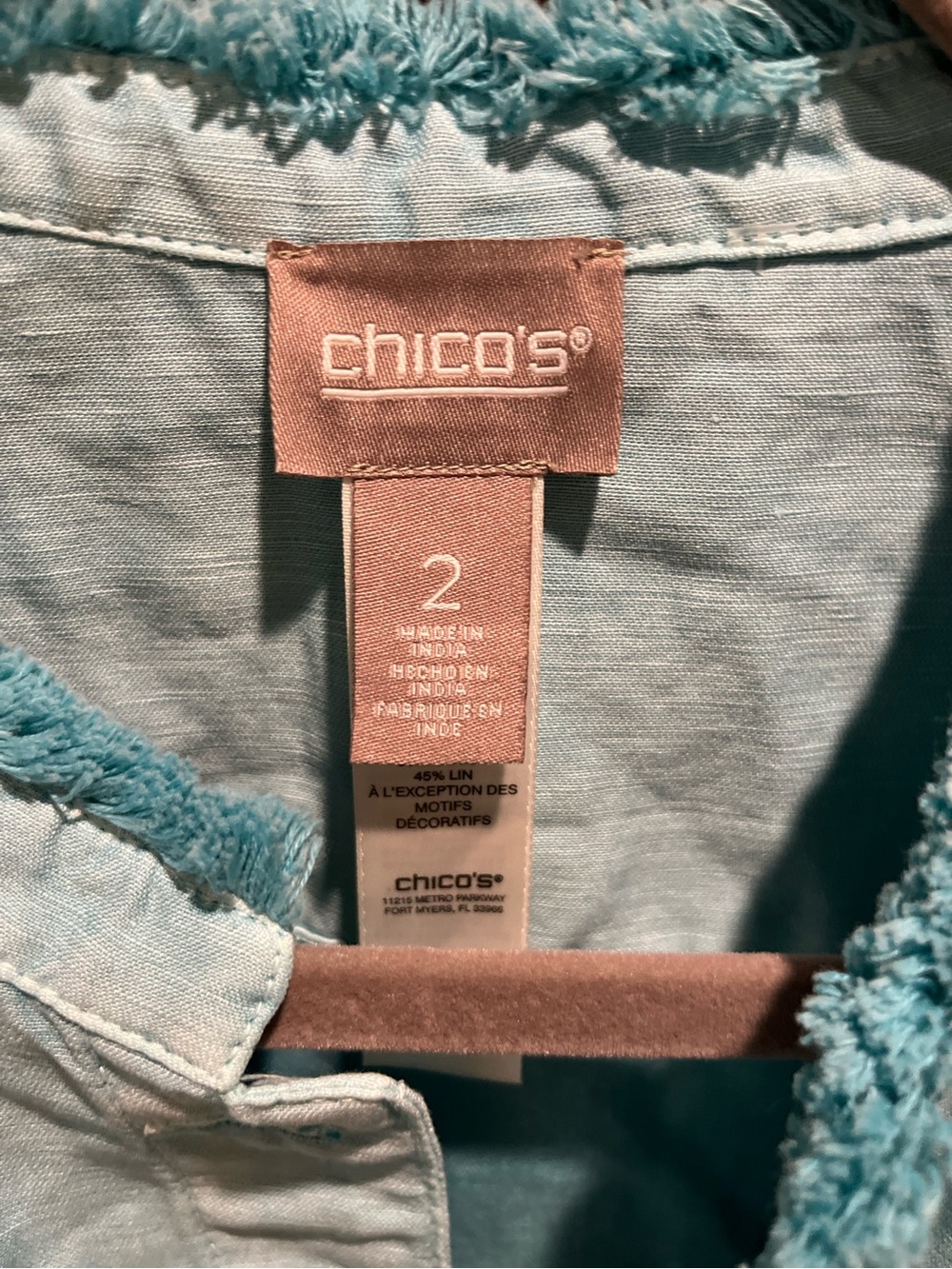 33. WOMENS CHICO’S 2/L DETAIL JACKET - Picture 3 of 7